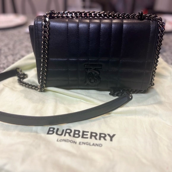 Burberry Lola bag. Black on black rare find. Bought new at Saks. Lightly used. - Picture 3 of 5